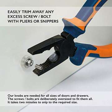 TRINCA-FERRO Set of 6 Ceramic Striped Round Bone Knob Kitchen Cabinet Cupboard Door Dresser Wardrobe and Drawer Pull for Bahtroom | Bedroom | Office | Kitchen