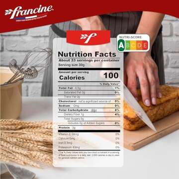 Francine Farine de Ble Bio - French All Purpose Organic Wheat Flour - 2.2 lbs