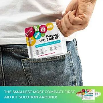 First Aid Emergency Medical Kit Mini and Travel Size - | Great for Kids, Schools, Business, Hiking, Camping | Wound Care Products (Abstract) (1)