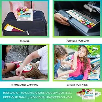 First Aid Emergency Medical Kit Mini and Travel Size - | Great for Kids, Schools, Business, Hiking, Camping | Wound Care Products (Abstract) (1)