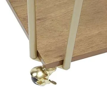 Silverwood Emory Bar Cart with Hairpin Frame and Wheels