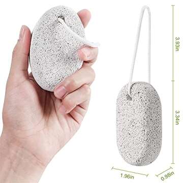 2PCS Natural Pumice Stone, Asqraqo Lava Pedicure Tools Hard Skin Callus Remover for Feet and Hands -...