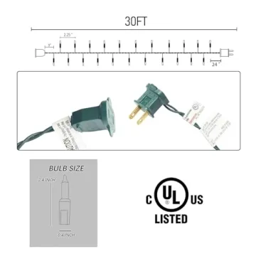 Dazzle Bright 30FT Christmas Mini String Lights - 150 Bulbs