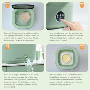 Portable Washing Machine for Small Spaces and Travel - 16L Size