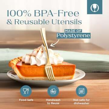 Posh Setting - Plastic Mini Gold Forks, Gold Mini Forks, Gold Plastic Mini Dessert Forks, Disposable Tiny Gold Forks, 4 inch Gold Plastic Forks, Taster Forks, Small Forks, Appetizer Forks (80 Pack)