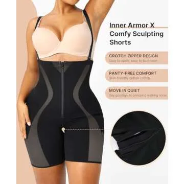 SHAPELLX Tummy Control Shapewear Corset Shorts Tummy Control Body Shaper for Women Butt Lifting Shapewear Bodysuit