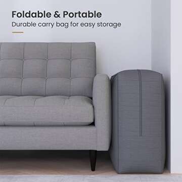 BedStory Tri Folding Mattress with Carry Case 4 Inch Queen Size, Pain-Relief 38D Foam Foldable Mattress, Trifold Mattress Topper Floor Non-Slip Guest Bed, Machine Washable Cover, CertiPUR-US Certified