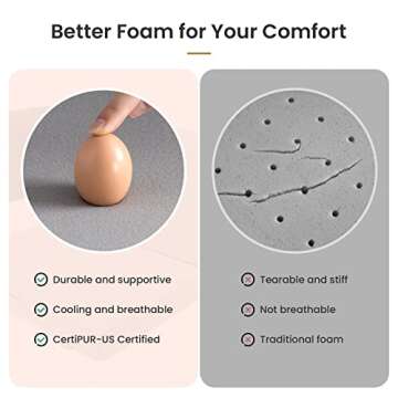 BedStory Tri Folding Mattress with Carry Case 4 Inch Queen Size, Pain-Relief 38D Foam Foldable Mattress, Trifold Mattress Topper Floor Non-Slip Guest Bed, Machine Washable Cover, CertiPUR-US Certified