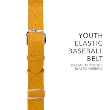 Augusta Sportswear Elastic Baseball Belt, Gold, One Size