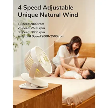 JISULIFE Baby Stroller Fan - Portable & Quiet with 4 Speeds