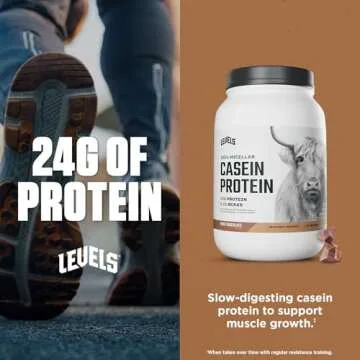 Levels 100% Micellar Casein Protein, Hormone Free, Chocolate, 2LB