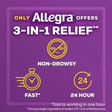 Allegra Non-Drowsy Antihistamine 180mg for 24HR Relief