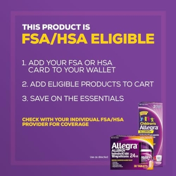Allegra Non-Drowsy Antihistamine 180mg for 24HR Relief