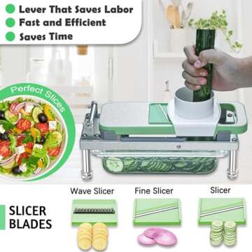 Durable Stainless Steel Vegetable Chopper with 8 Blades
