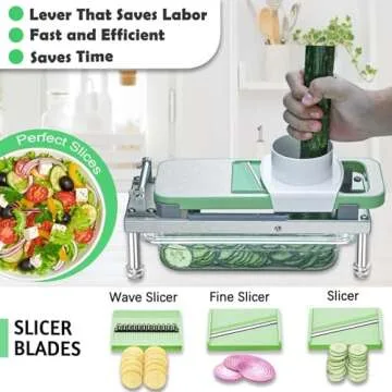 Durable Stainless Steel Vegetable Chopper with 8 Blades