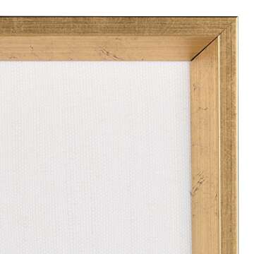 Kate and Laurel Calter Framed Linen Fabric Pinboard, 21.5x27.5, Gold