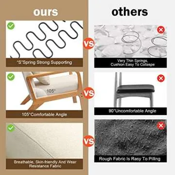 WACASA Accent Chair Mid-Century Modern Comfort