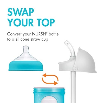 Boon Nursh Silicone Straw Lid for Convenient Sippy Cups