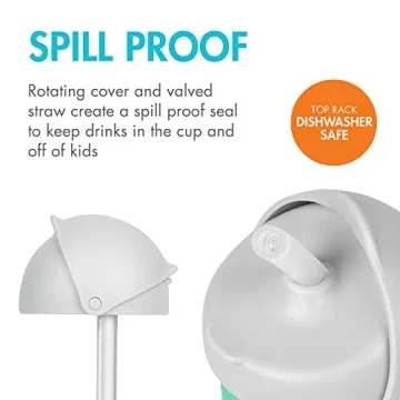 Boon Nursh Silicone Straw Lid for Convenient Sippy Cups