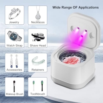 Advanced Ultrasonic Retainer Cleaner for Dental Appliances and Jewelry