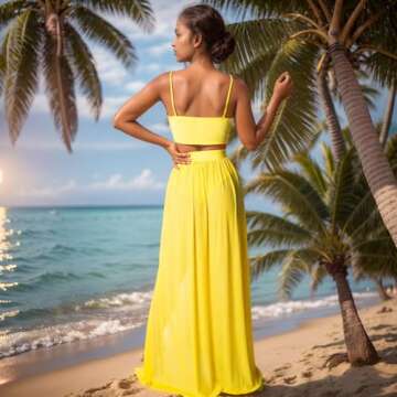 Women Sexy 2 Piece Outfits Dress Chiffon Strap Deep V Neck Bra Crop Top High Split Maxi Dresses Skir...