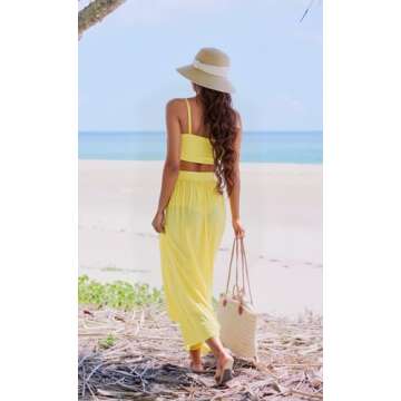 Chic Women’s 2 Piece Chiffon Maxi Dress with High Split