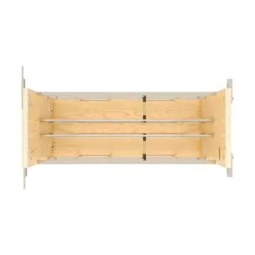 Rev-A-Shelf 5" Pull Out Wooden Bakeware Organizer Shelf for Base Kitchen Cabinets w/Soft-Close and 100 Pound Ball-Bearings, 447-BCBBSC-5C