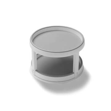 madesmart Classic 10" Twin Turntable - White | CLASSIC COLLECTION | Kitchen Organizer | Easy to Spin | Non-slip Lining and Rubber Feet | Easy to Clean | BPA-Free