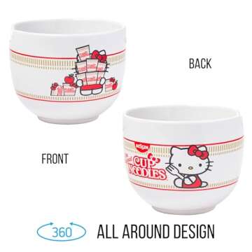 Hello Kitty Nissin Ramen Bowl with Chopsticks - Adorable & Functional