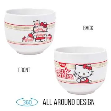 Hello Kitty Nissin Ramen Bowl with Chopsticks - Adorable & Functional