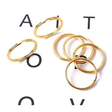 Shapenty 1 Inch/25mm Round Edged Metal Split Key Ring Chain Clip Connector Bulk for Car Home Keys Or...