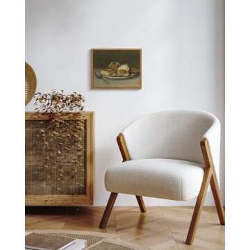 VIYYIEA Vintage Framed Kitchen Wall Art, Kitchen Dining Room Dessert Art Decor, Still life of Dessert Canvas Print Paintings, Home Farmhouse Retro Decor, 8x10 Inch