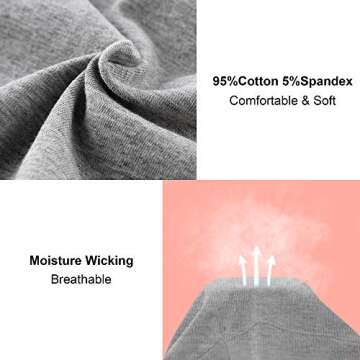 MISSWHO Underwear for Women, High Waist Ladies Panties Briefs Cotton C-Section Postpartum Small