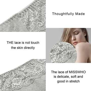 MISSWHO Underwear for Women, High Waist Ladies Panties Briefs Cotton C-Section Postpartum Small