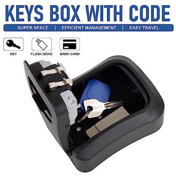 AT1NTEN Key Lock Box - 4 Digit Weatherproof Key Storage