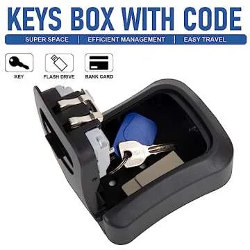 AT1NTEN Key Lock Box - 4 Digit Weatherproof Key Storage