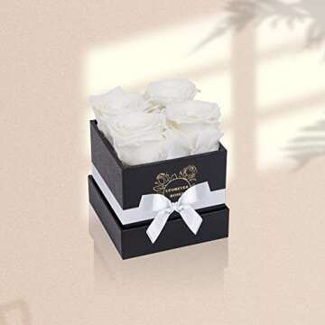 UFOREVER ROSES 4-Piece Preserved Flowers Gift for Her