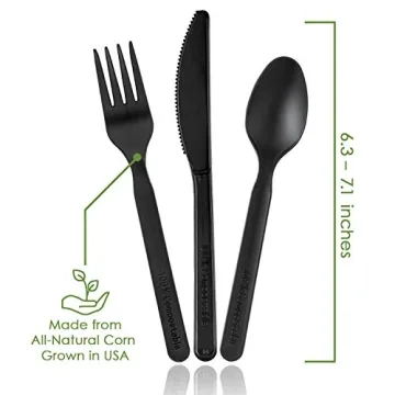 Ecovita Compostable Cutlery - 380 Eco-Friendly Set