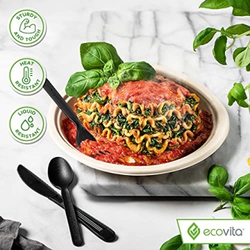 Ecovita Compostable Cutlery - 380 Eco-Friendly Set
