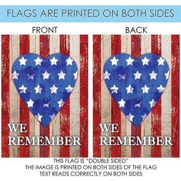 Toland Home Garden Patriotic Flag Banner for Outdoors