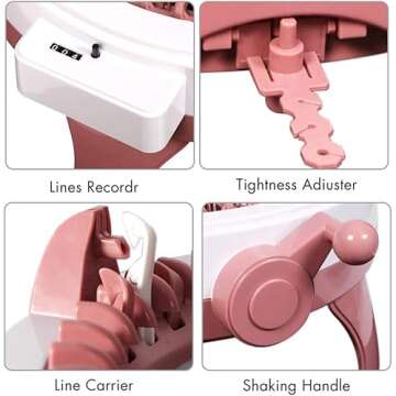 MIAOKE Knitting Machine, 48 Needles King Size Smart Weaving Loom Knitting Round Loom, Knitting Board Rotating Double Knit Loom Machine, DIY Knitting Loom Machines Weaving Loom Kit for Adults Or Kids