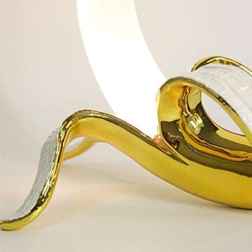 XDJ LED Plating Banana Table Lamp for Modern Decor