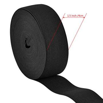 eBoot Elastic Spool(1.5 Inch x 11 Yard, Black)