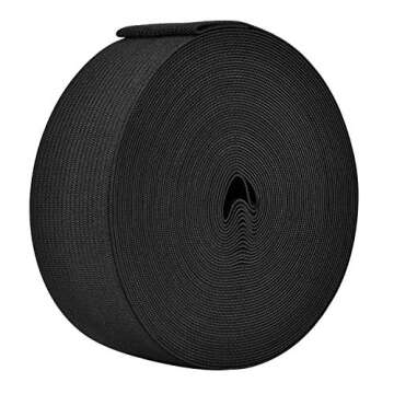 eBoot Elastic Spool(1.5 Inch x 11 Yard, Black)