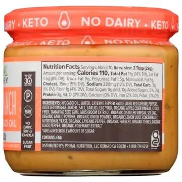 PRIMAL KITCHEN Buffalo Ranch Dip, 10 OZ