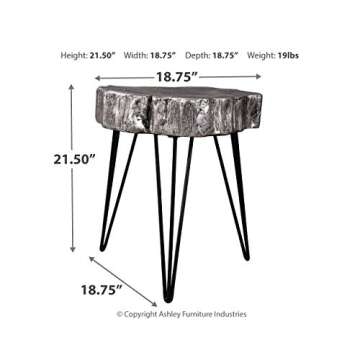 Dellman Eclectic Accent Table with Sleek Silver Finish