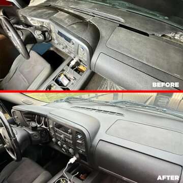 DashSkin One Piece Molded Dash Cover Cap Compatible with 2007-2013 Silverado/Sierra w/Dual Glovebox Dashboards in Ebony/Black - Made in The USA