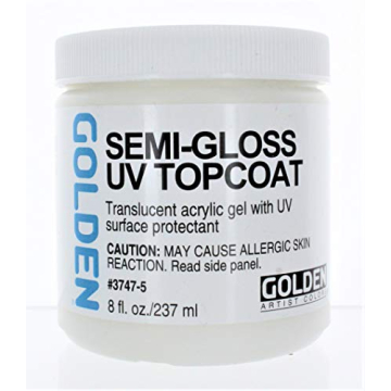 Golden Artist Colors Gel Topcoat - UVLS Semi-Gloss Finish, 8 oz Jar