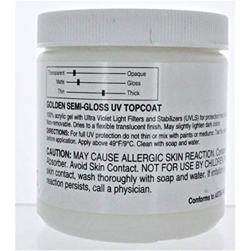 Golden Artist Colors Gel Topcoat UVLS Semi-Gloss 8 oz