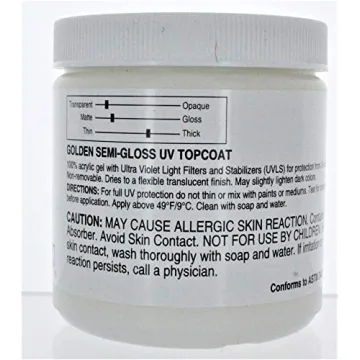 Golden Artist Colors Gel Topcoat UVLS Semi-Gloss 8 oz